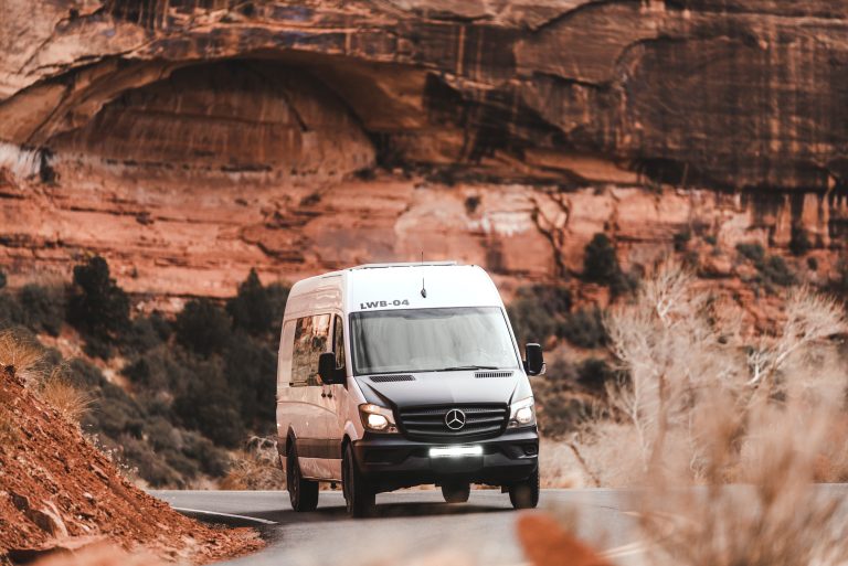 van in canyon